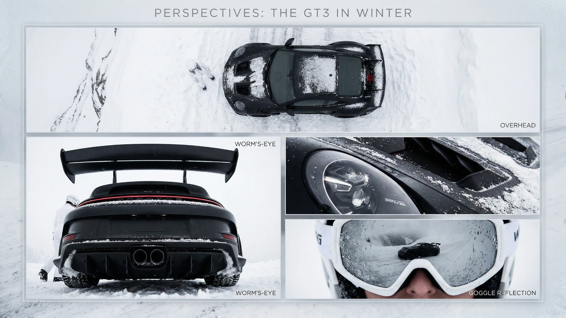 GT3RS Winter — perspectives moodboard layout